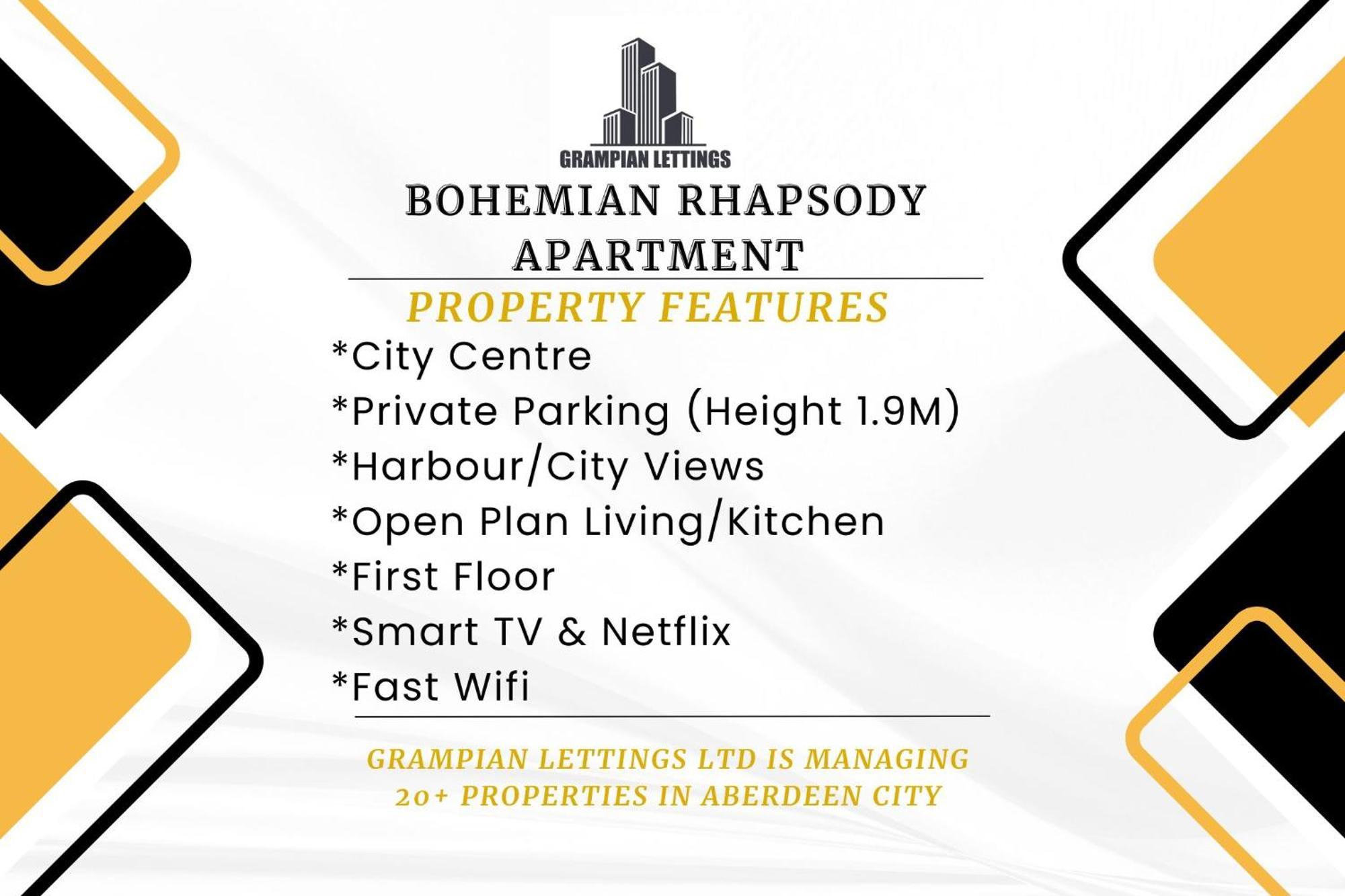 Bohemian Raphsody Apartment ✪ Grampian Lettings Ltd アバディーン エクステリア 写真